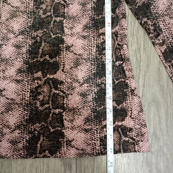 ArenKane Lifestyle Womens Snake Print Long Sleeve Top Size S Pink & Brown - Picture 6 of 7